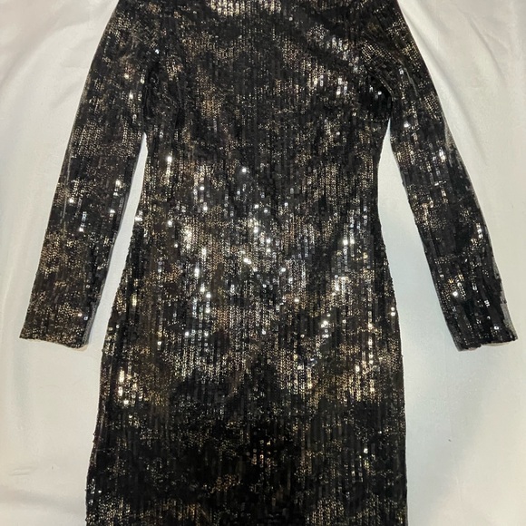 Adam Lippes Glittering Short, Long Sleeve Dress - Picture 2 of 4